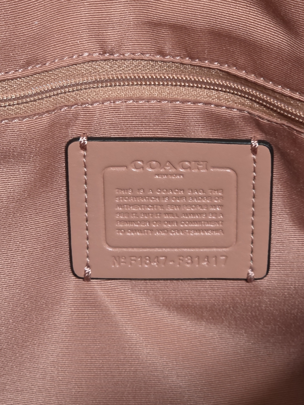 Coach Cream Floral Tote with Gold Hardware - Picture 8 of 10